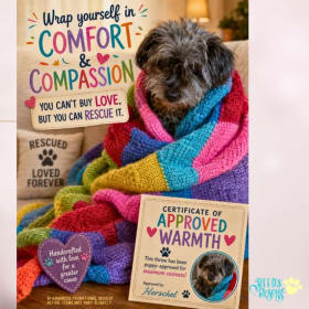 6) “You Can’t Buy Love, But You Can Rescue It” Knit Throw item