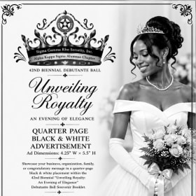 Quarter Page Black & White Advertisement item