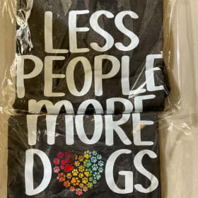 Gray Less People More Dogs t-shirt item