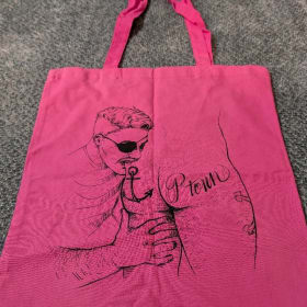 Adam's Nest Pink Tote Bag "P-town" item