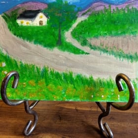 white farmhouse dirt roads item