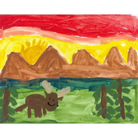 "Sunrise Moose" by Brecken Harris, age 6 item