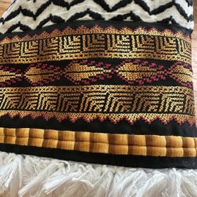 Large Heritage Tatreez - Brown & Burnt Orange item