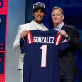 Signed Christian Gonzalez Patriots Jersey item