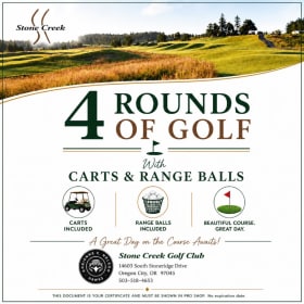4 Rounds of Golf with cart and balls at Stone Creek item