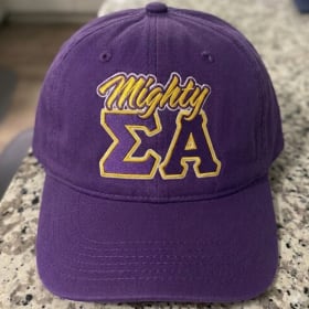 Sigma Alpha Dad Hat w/ gold "Mighty" item