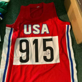 Carl Lewis Signed Jersey item