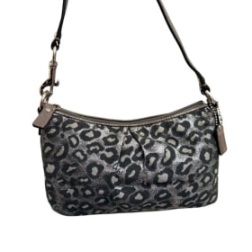 Vintage Coach Silver & Black Leopard Print Mini item
