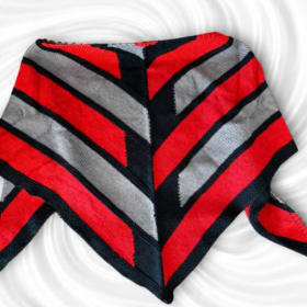 Handmade Black & Gray Knitted Shawl item