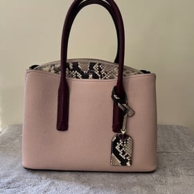 Kate Spade Blush Pink & Snake Print Tote item