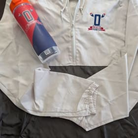 Windbreaker and water bottle item