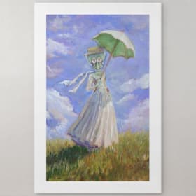 Lady with a Parasol - Framed Giclée Print by Thalia Lemon item
