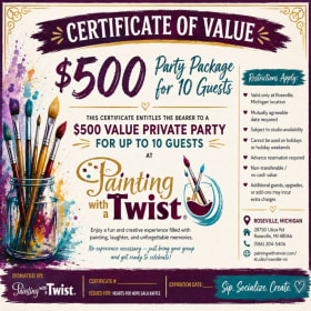 Painting with a Twist Private Party Package item