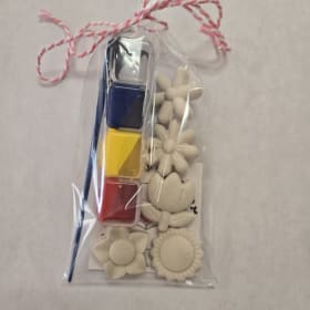 Magnets flowers kraft kit item