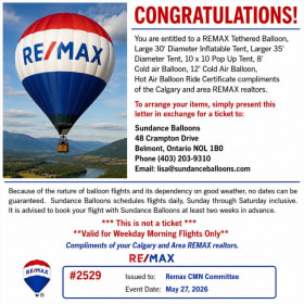 Re/Max Marketing & Balloon Ride Package item