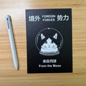 Photo of 5x7 art print 装饰画 (境外势力猫）