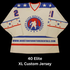 40 Elite White Game Worn Custom Jerseys item