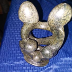 Family Group Soapstone Carving item