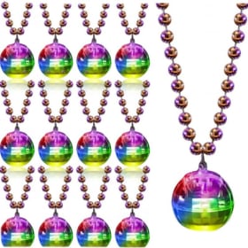 LED Light Up Disco Ball Necklace item