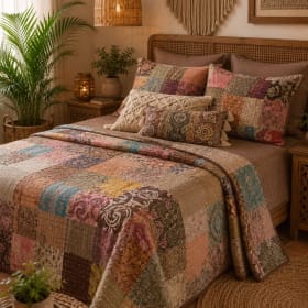 Kantha Patchwork Quilt Pillow Covers (20"x36") item