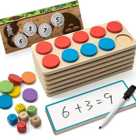Wooden Ten-Frame Set Math Manipulatives item