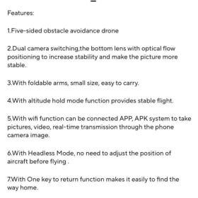 Drone A with 8k dual camera item