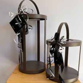 Large & Small Pillar Charcoal Solar Lanterns item