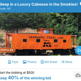 Caboose Stay in the Smokies item