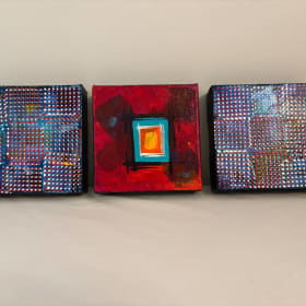 3. Set of 3 Abstract Paintings item
