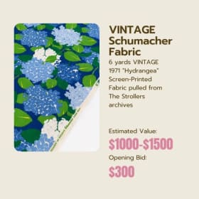 VINTAGE Schumacher “Hydrangea” Screen-Printed Fabric item