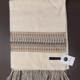 Woven Pattern Scarf made from 100% Baby Alpaca wool item