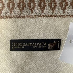 Woven Pattern Scarf made from 100% Baby Alpaca wool item