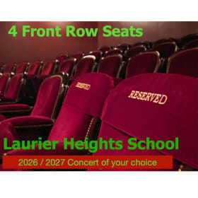4 Front Row Seats for Laurier Heights concert of your choice item