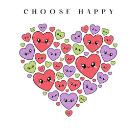 Choose Happy Hearts Tee item