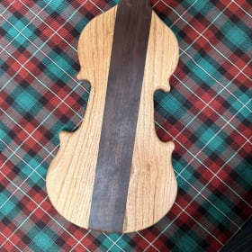 Homemade Wooden Fiddle Charcuterie Board item