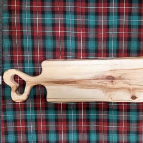 Handcrafted Charcuterie Board with Heart-Shaped Handle item