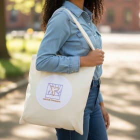 Canvas Tote - Lavender & Gold - *Includes Shipping* item