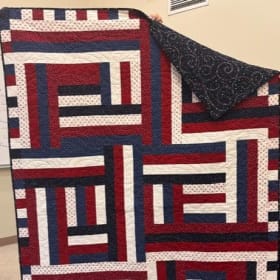 Patriotic Rail Fence Quilt - 1 ticket item