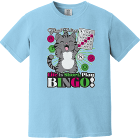 Floyd Felines Bingo T-shirt S-XL Blue item
