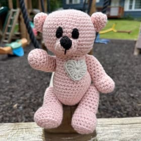Rosie the Caring Crochet Bear item