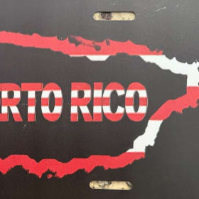 Front License plate Flag,  & Coqui item