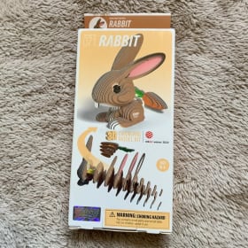 3D rabbit cardboard modelling kit item