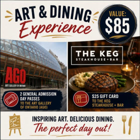 Art & Dining Experience: Value: $85 item
