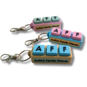 Keyboard Clicker Keychain + Sticker Combo item
