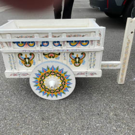 JOAQUIN CHAVERRI VINTAGE COSTA RICAN BEVERAGE CART item