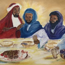 “Gathered in Purpose” by Marion F. Walker 20 x 16 (wood) item