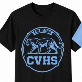 TS- BB ROUND LOGO- Blue on black- Prem Sizes item