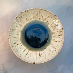 Ceramic Pedestal Bowl by local potter, Roberta Ogden item