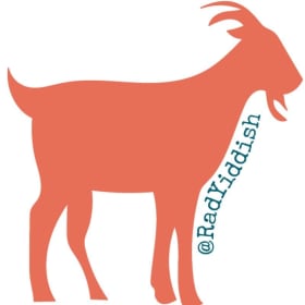 STICKER: Kadya the Coral Shtetl Goat ציגל item