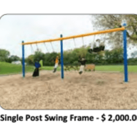 single post swing frame item